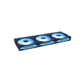 thumbnail image 3 of Lian-Li 12RSLIN1W3B 2.4 GHz Wireless Signal ARGB FDB 3X Fan Reverse Blade with Controller, Black, 3 of 7