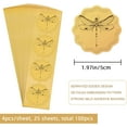thumbnail image 2 of Pegatinas de libélula doradas de 2", 100 unidades, sellos de certificado redondos con relieve dorado, 2 of 7