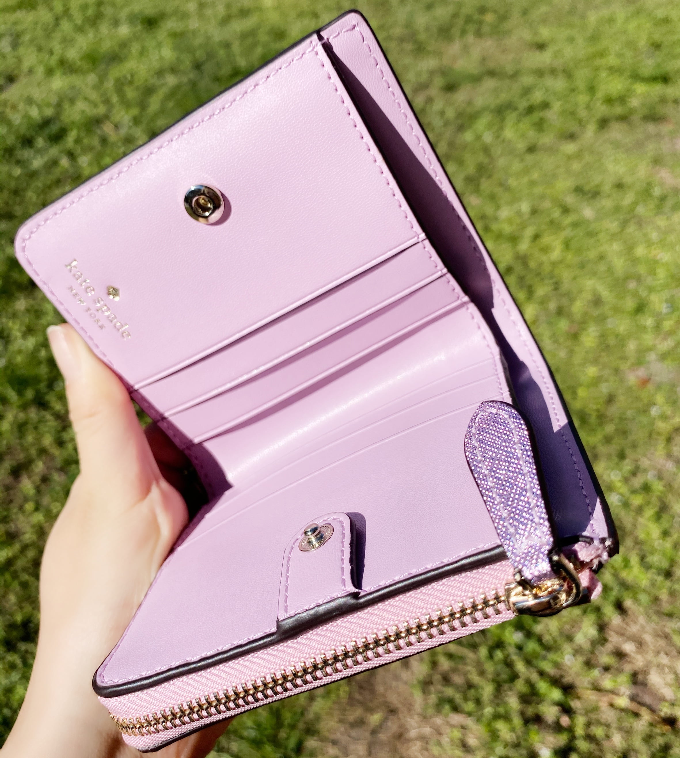 Kate spade pink small wallet new arrivals