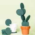 thumbnail image 4 of Cactus Coaster Set, Cactus Coaster Non Slip With Flowerpot Holder For Desk, 4 of 8