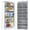 Clear Grey, variant on 80LBS Heavy Duty Over the Door Organizer, 5-Tier 2-in-1 Hanging Storage with 10 Clear Window Pockets & 10 Mesh Side Pockets, Baby-Safe Space Saver for Nursery, Pantry and Bathroom, Grey