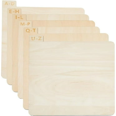 6Pcs Vinyl Record Dividers Wooden Album Record Dividers Alphabetical Record Holder Organizer Letter A~Z LP Record Dividers for Album Record Storage and Display 30x32.5cm DIY