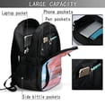 thumbnail image 4 of Balery Pastel Pink Beach Cafe Mochila con carga USB para hombre y mujer - Mochila impermeable y antirrobo para portátil con puerto USB para viajes, trabajo, estudios y universidad, 4 of 7