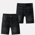 thumbnail image 4 of Razzly Child Boys Elastic High Waist Denim Shorts For Toddler To Kids Comfortable Breathable Summer Casual Play Outfit Boys Shorts Boys Warm up Shorts Short Pants for Boys Boys(Black,5-6 Years), 4 of 4