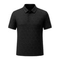thumbnail image 2 of Men's Polo Shirts Short Sleeve Cooling Lightweight Collared Golf Shirts Men's Casual Shirts Golf Shirts for Men Black L, 2 of 5