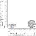 thumbnail image 6 of Gem Stone King 14K White Gold Sky Blue Aquamarine and Pink Lab Grown Diamond Engagement Ring for Women | 1.46 Cttw | Oval 8X6MM | Gemstone March Birthstone | Size 6, 6 of 6