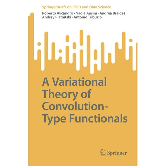 Springerbriefs on Pdes and Data Science A Variational Theory of Convolution-Type Functionals, (Paperback)