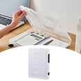 thumbnail image 4 of Langgg Transparent Portable File Case Box Office Double-buckle Container Desk with Handle Box Box Transparent Containers A5 Thin Black, 4 of 9
