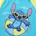 thumbnail image 5 of Disney Lilo & Stitch UPF 50+ Short Sleeve Rash Guard Shirt and Swim Trunks Shorts Swimwear Set (Boys), 2 Piece Set, Sizes 4-10, 5 of 7