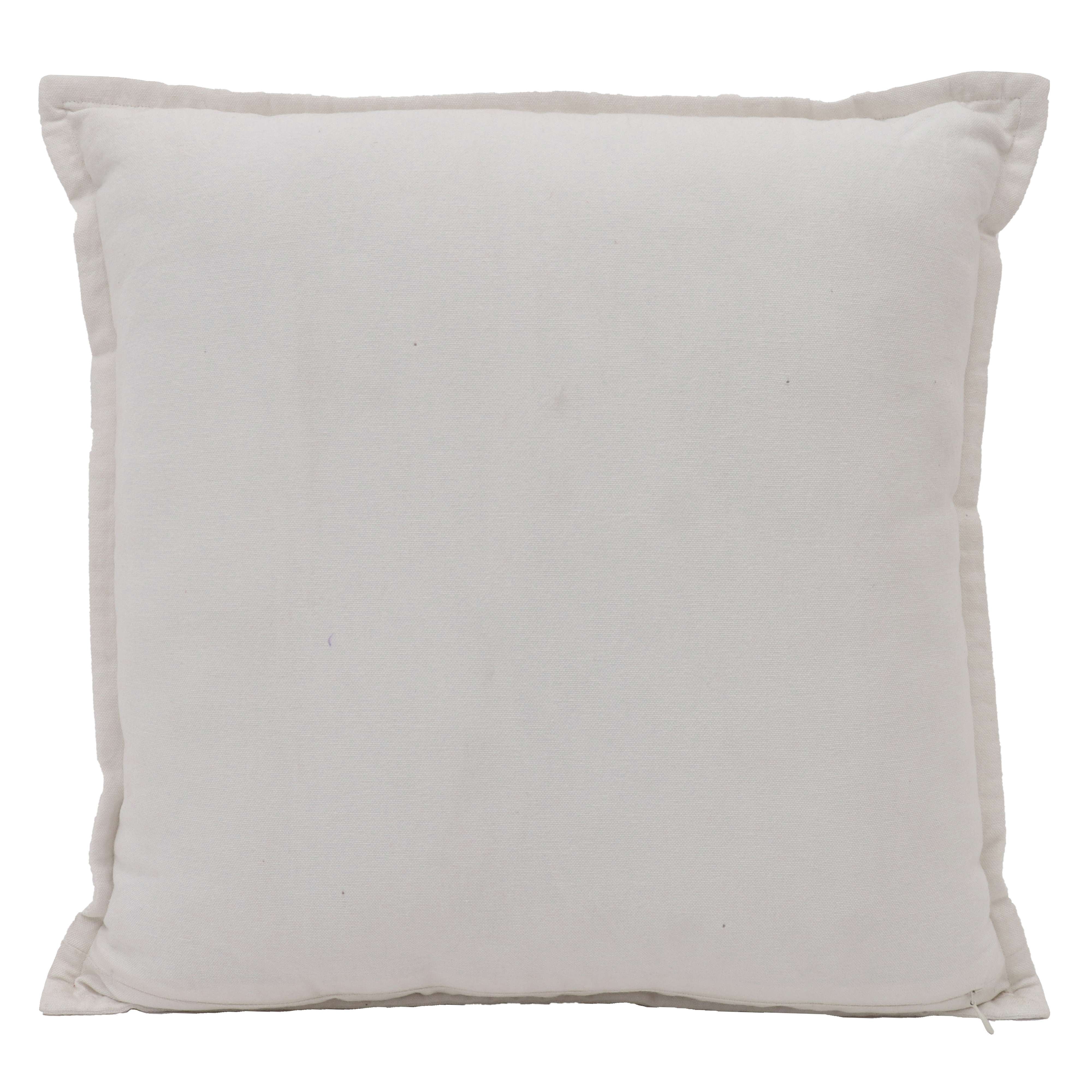 Better Homes & Gardens 18" x 18" Ivory Sophia Embroidered Floral Decorative Throw Pillow