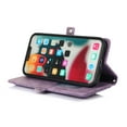 thumbnail image 4 of Dteck Case for Apple iPhone 14 6.1 inch (2022),Premium PU Leather Zipper Pocket Multi Card Slots Wallet Cover,Magnetic Clasp Flip Holder Phone Case with Wrist & Shoulder Strap,Purple, 4 of 8