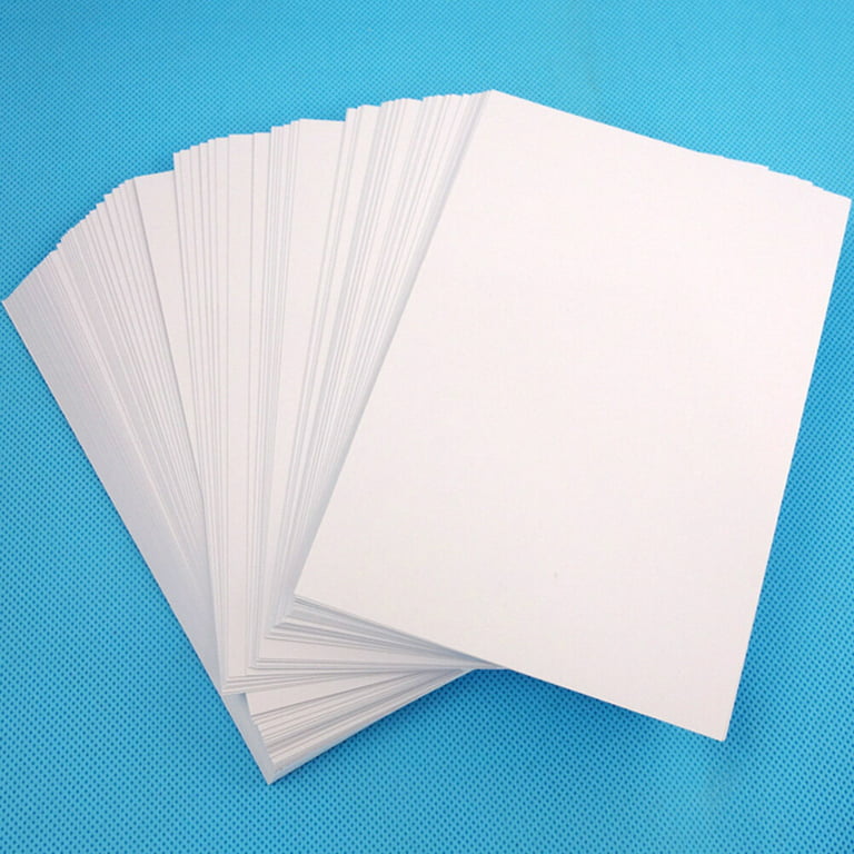 50Pcs High Glossy Photo Paper 120G Double-side Picture Printing Paper for  Printers (White) 