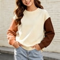 thumbnail image 6 of FAIOROI Boys Color Block Crew Neck Sweatshirt Long Sleeve Pullover for School Kids 11-12T, 6 of 6