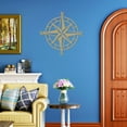 thumbnail image 2 of ESTART 11 inch Metal Nautical Compass Wall Decor, Gold Wall Art for Living Room, Bedroom, Office, Porch, Garden, Patio, 2 of 10