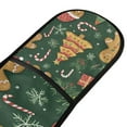 thumbnail image 4 of Yayeee Double Oven Mitt Kitchen Heat Resistant Baking 35" x7" Quilted Glove, Beige Christmas Gingerbread, 4 of 6