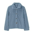 thumbnail image 4 of Yokua Women's long-sleeved comfortable and warm wool bed Coat with zipper stand collar, plus size, 4 of 6
