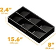 thumbnail image 7 of SpaceAid Bamboo Silverware Drawer Organizer with Labels, 15.6"L x 8"W x 2.4"H, Black, 7 of 7