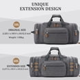 thumbnail image 3 of Bolsa de lona Gonex de 60 litros con compartimento para zapatos, color gris, 3 of 7