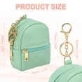 thumbnail image 2 of Uxcell Mini Backpack Cute Cosmetic Bag for Women, PU Leather Creative Pendant Keychain Coin Purse for Makeup Key Card Data Cable Organizer Green, 2 of 7