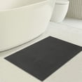 thumbnail image 3 of Alfombra de baño American Soft Linen 100% algodón 43 x 61 cm, color gris, 3 of 9
