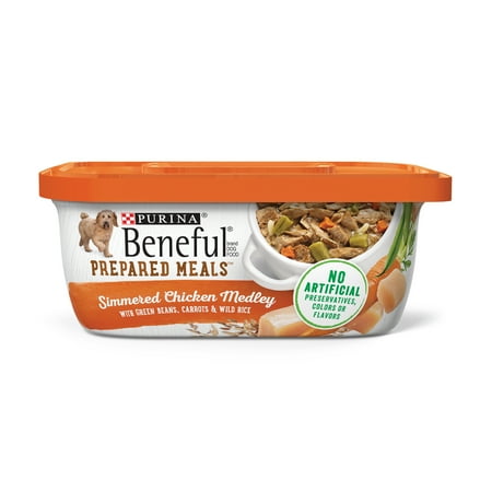 Purina Beneful Prepared Meals Simmered Chicken Medley Wet Dog Food - 10 oz. Tub