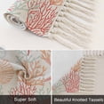 thumbnail image 6 of Red Orange Coastal Hallway Runner Rug 2'x5', Sea Turtle Nautical Coral Summer Beach Washable Kitchen Runner Rug with Tassels, Laundry Room Rugs Woven Cotton Carpet for Bedroom Entryway Front Door, 6 of 9