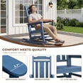 thumbnail image 3 of SERWALL Oversized Outdoor Rocking Chairs Set of 2 for Adults, HDPE All Weather Patio Rockers for Porch Garden Lawn, Multi Tone Navy, 3 of 9
