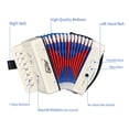 thumbnail image 3 of Juguete con botones Accordion Eastar Kids con 10 teclas para niños, color blanco, 3 of 8