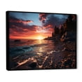 thumbnail image 2 of Designart "Coastal Twilight Rocky Beach wall art II" Nautical & Beach Floater Framed Canvas Print, 2 of 7