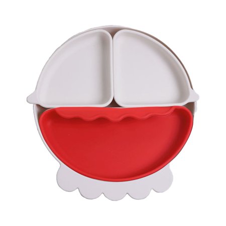 

Baby Dinner Plate Detachable Easy to Clean Grid Design Silicone Baby Feeding Bowl for Baby Toddler Kids