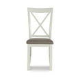 thumbnail image 3 of Linon Jane 5 Piece Upholstered Dining Set in Rustic Taupe and Vanilla White Wood, 3 of 11