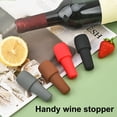 thumbnail image 2 of Visland Silicone Wine Bottle Stoppers Reusable Wine Seal Stopper Champagne Beer Wine Cork Wine Accessories for Preserving Flavor, 2 of 8