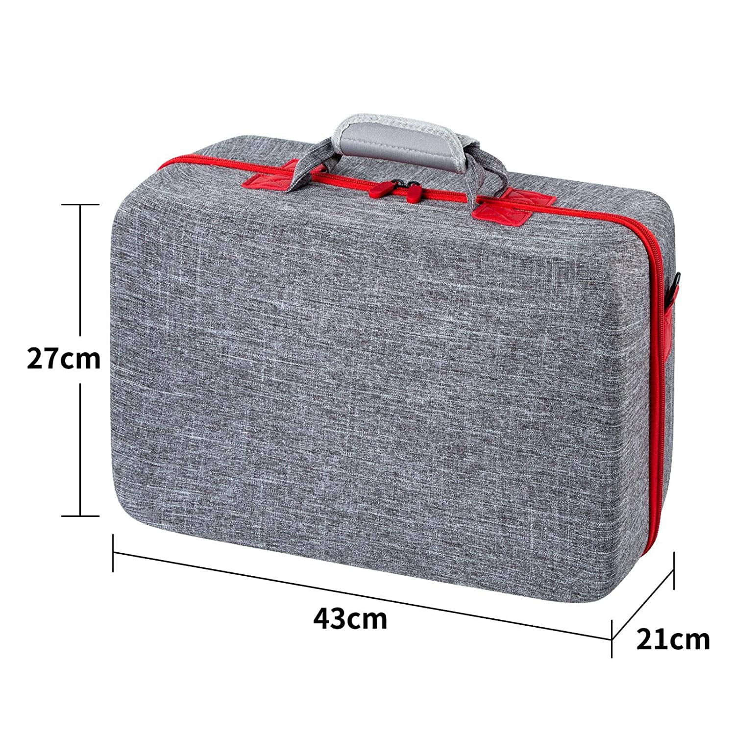 Carrying Case for PS5 Hard Shell Carry Case Travel Bag, Shockproof and Waterproof Storage Bag for PS5, Portable Protective Case Compatible with PS5 Console,Dual Controller and Accessories (Gray)