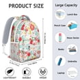 thumbnail image 6 of Pioneer Flower Backpack for School,Cute School Bag,Schoolbag with Adjustable Shoulder Straps & Padded Back,15.3"x11"x6.7", 6 of 6