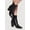 BLACK, variant on Women's Almond Toe Mid Block Heel Booties
