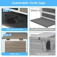 thumbnail image 4 of Gowoodhut Tortoise Habitat with Leakproof Tray Reptile Cage with Legs for Small Animals Indoor & Outdoor, 4 of 7
