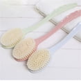 thumbnail image 2 of Walson Long Handle Bath Brush Exfoliating Massaging Bathing Scrubber Bristles Body Massager, Random Color, 2 of 8