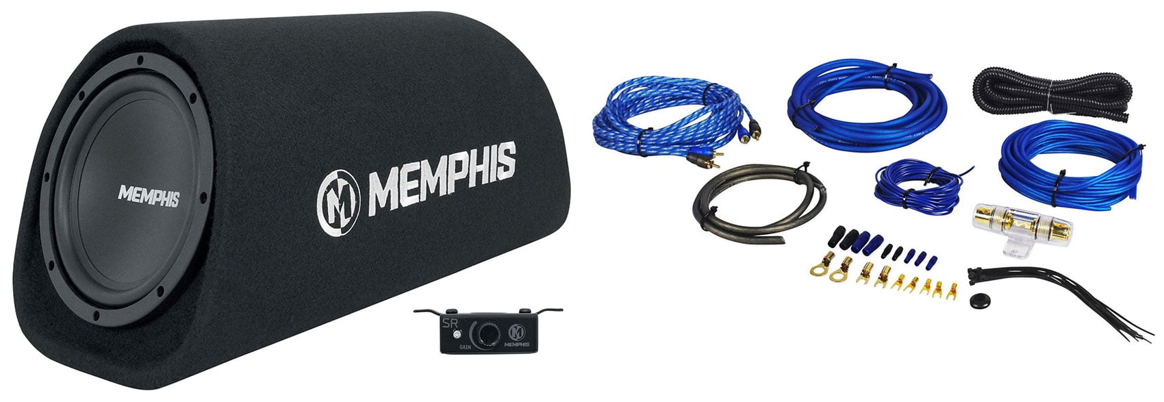 Memphis Audio SRX18SPT 8" Powered Subwoofer Tube Sub+Vented Enclosure