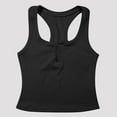 thumbnail image 2 of Fashionable Women's Tanks And For Everyday And Vacation Wear Low U Neck Fitted Sleeveless Design With Button Decoration For Pairing With Jeans Casual Pants Or Skirts, 2 of 2