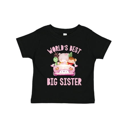 

Inktastic Big Sister - Pink Safari Animals Gift Toddler Toddler Girl T-Shirt