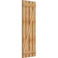 thumbnail image 2 of 23"W x 67"H TimberCraft Four 5 3/8" Boards Spaced Board-n-Batten Shutters w/Z-Bar, Rough Sawn Western Red Cedar (Per Pair), 2 of 13
