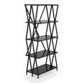 thumbnail image 2 of Furniture of America Vorsko Industrial Metal 5-Shelf Bookcase in Black, 2 of 5