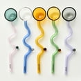 thumbnail image 6 of Transparent Glass Spoon Colorful Heat-resistant Dessert Coffee Scoops Kitchen Accessories, 6 of 9