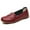 Red, variant on Women's Casual Loafers Slip On Leather Shoes Lightweight Casual Walking Shoes Female Moccasins Classic Penny Loafer Flats Boat Shoes