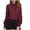 a-296Wine53, variant on FINALGANG Womens High Neck Long Sleeve Regular Fit Pleated Front Puff Sleeve Solid Color Blouse For Office Casual Daily Wear Blue XL