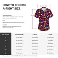 thumbnail image 4 of Honeii Colorful Hearts Print Women's Classic V-Neck T-Shirt,Womens Fashion Tops,Stylish Everyday Top for Women, Casual Summer Spring Outfits Clothes-Large, 4 of 5