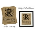 thumbnail image 1 of Darling Souvenir Monogram Burlap Print Wall Decor Family Name Personalized Housewarming Gift-Burlap Print Only(11 x 14 Inches), 1 of 1