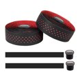 thumbnail image 1 of Bike Manillar Cinta de cuero 3mm Absorción de golpes2 piezas Handle Handle Bar Cintas Anti-Slip Wraps Cinturones Afile Afile Amortiguador Anti-Vibración MTB Montar Ampliación Accesorios Rojo kenally OD002128-03B, 1 of 7