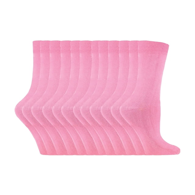 Chaussettes pour Femmes en Coton Uni Riche / 12 Paires / Sock Snob / Chaussettes Fines Colorées Mi-Mollet