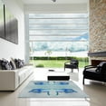 thumbnail image 7 of Ahgly Company Machine Washable Indoor Square Transitional Steel Blue Area Rugs, 3' Square, 7 of 7